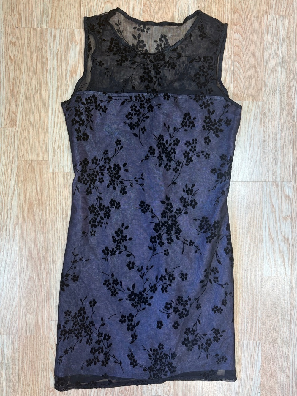 Vintage Y2K Breakin’ Loose Sheer Floral’s Mini Dress